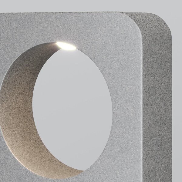 Maytoni Bornă luminoasă LED BETONE, înălțime 74 cm, gri, aspect de ciment, IP65, Gri, Beton, Modern