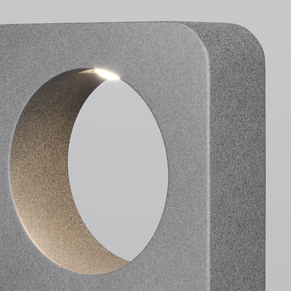 Maytoni Bornă luminoasă LED BETONE, înălțime 49 cm, gri, aspect de ciment, IP65, Gri, Beton, Modern