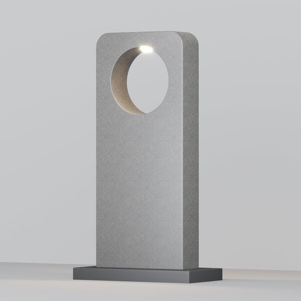 Maytoni Bornă luminoasă LED BETONE, înălțime 74 cm, gri, aspect de ciment, IP65, Gri, Beton, Modern