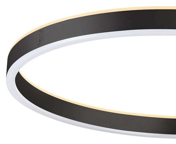 SLV Lampadar LED One Straight, negru, 2700/3000 K, reglabil, Negru, Camera de zi / sufragerie, Metal, Modern