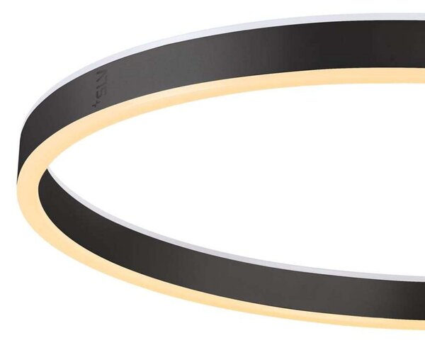 SLV Lampadar LED One Straight, negru, 2700/3000 K, reglabil, Negru, Camera de zi / sufragerie, Metal, Modern