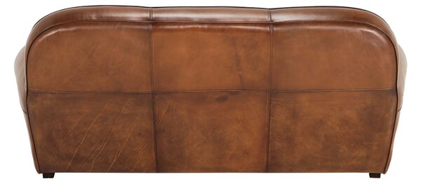 Canapea Milán din piele de 190 cm DarkBrown