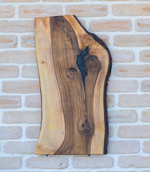 Platou Artizanal din nuc River flow - 68x36 cm
