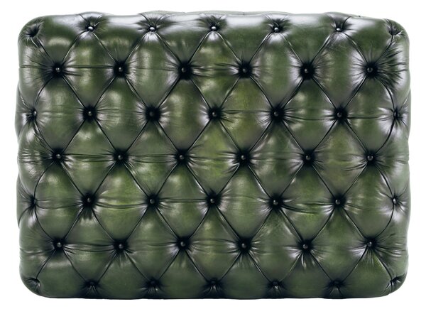 Taburet Austen din piele SaddleBrown