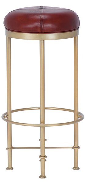 Scaun bar din piele Roundcap DarkBrown