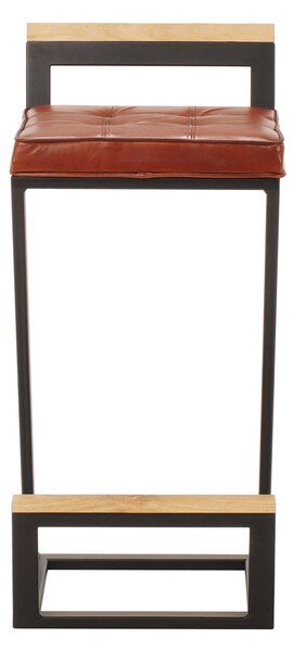 Scaun bar din piele Zack DarkBrown