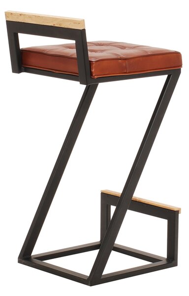 Scaun bar din piele Zack DarkBrown