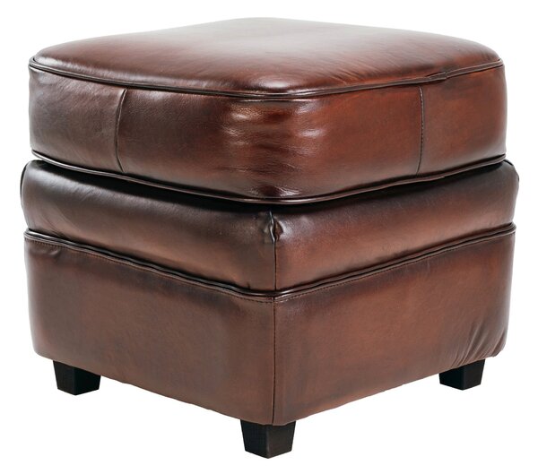 Taburet Mido din piele SaddleBrown