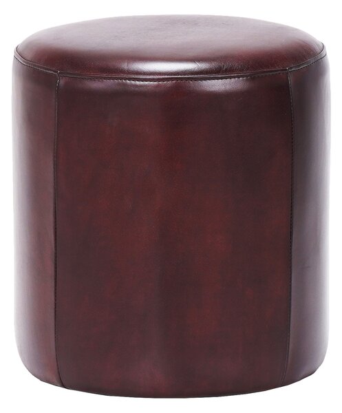 Taburet Column din piele SaddleBrown