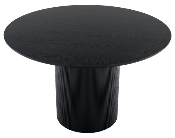 KONDELA Masă de sufragerie, neagră, diametru 120 cm, MAHIR TIP 2