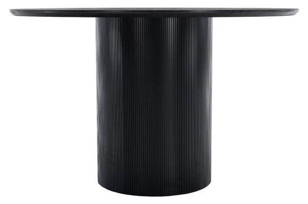 KONDELA Masă de sufragerie, neagră, diametru 120 cm, MAHIR TIP 2