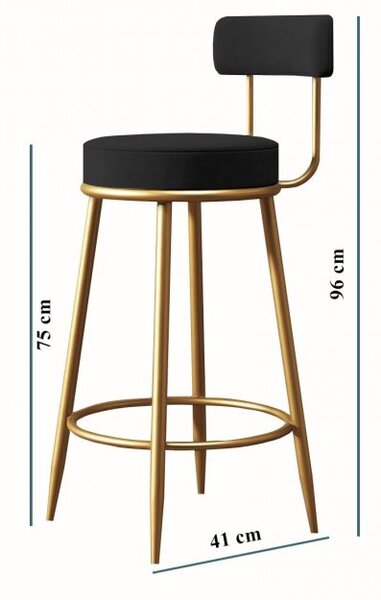 Scaun de bar 2HOME, living, bucatarie, comercial Mirra, Negru