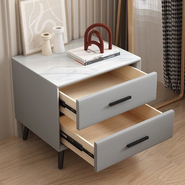 Noptiera 2HOME, Marble, Gri deschis