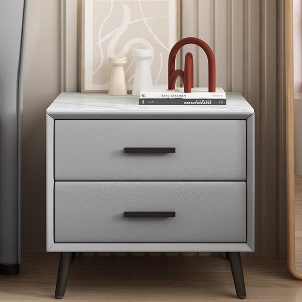 Noptiera 2HOME, Marble, Gri deschis