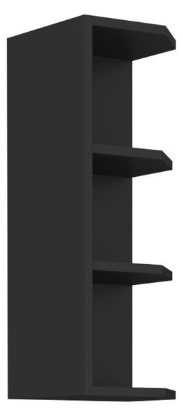 KONDELA Dulap de colţ superior, negru, ARAKA/MENZO/SIBER 30 G-72 ZAK