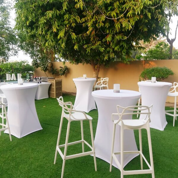 Masa pliabila 2HOME Garden, rotunda, Alb, 80*110cm