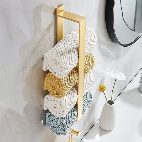 Cuier de baie Brush Gold