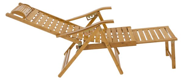 KONDELA Scaun de grădină, natural, bambus, URSEL