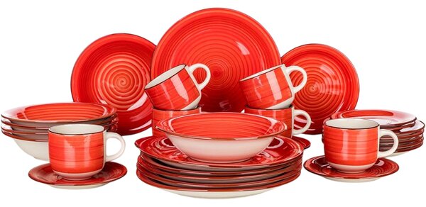 Set de masă Banquet Spiral Red 30 de piese