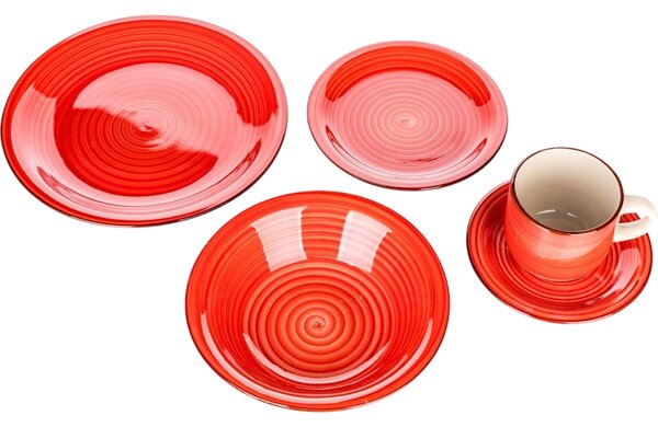 Set de masă Banquet Spiral Red 30 de piese