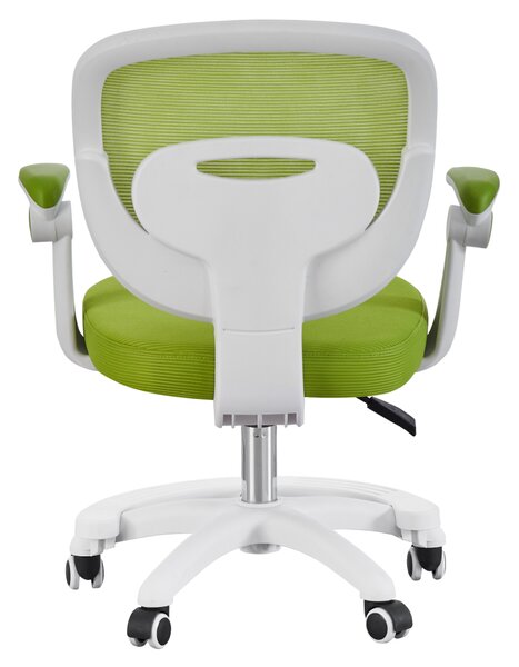 KONDELA Scaun pivotant, verde/alb, TRIXI TYP 2