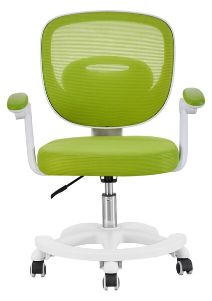 KONDELA Scaun pivotant, verde/alb, TRIXI TYP 2
