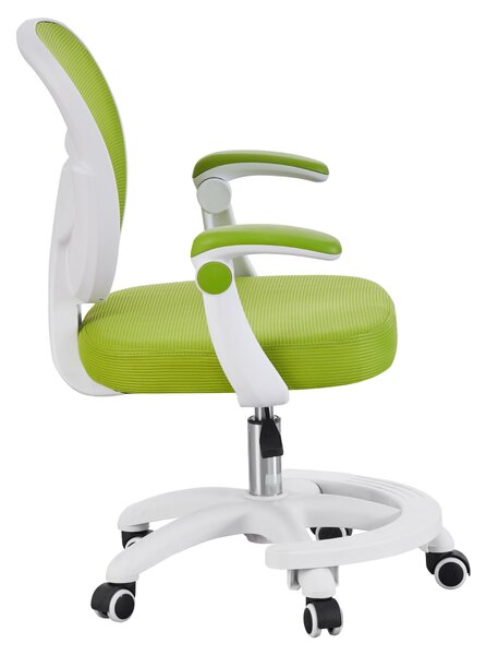 KONDELA Scaun pivotant, verde/alb, TRIXI TYP 2