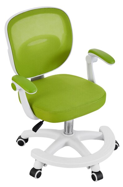 KONDELA Scaun pivotant, verde/alb, TRIXI TYP 2