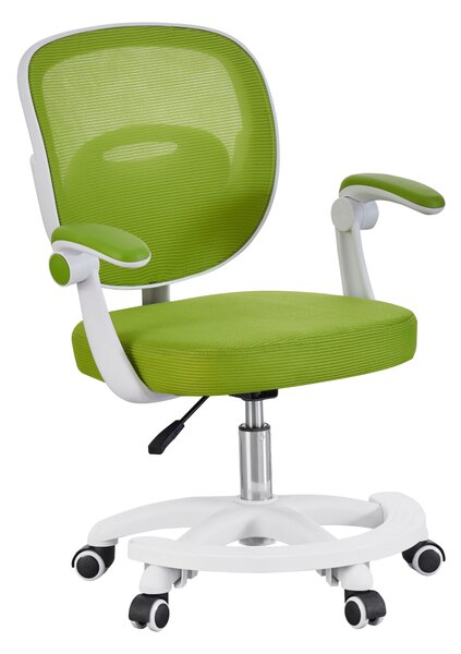 KONDELA Scaun pivotant, verde/alb, TRIXI TYP 2