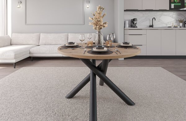 Masa rotunda 110 cm Ossla (stejar artizanal). 1116740