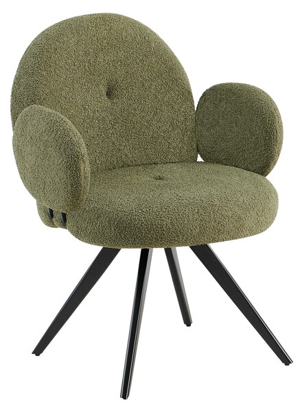 KONDELA Scaun pivotant, verde/negru, VASALA