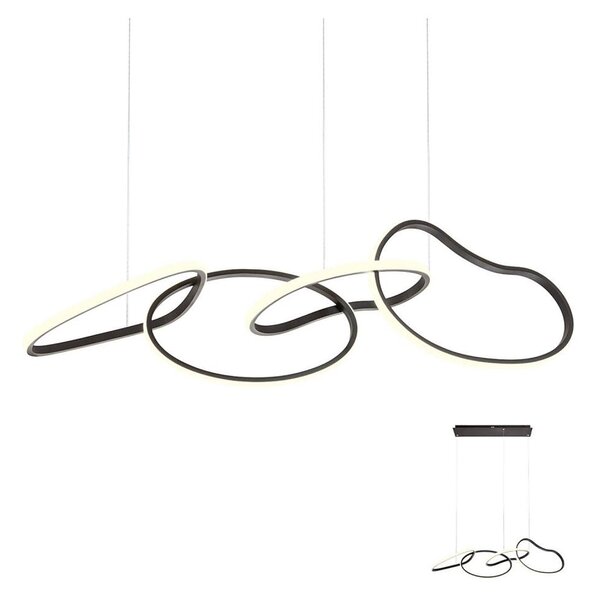 Redo 01-2596 - Lampă suspendată LED dimabilă pe cablu BIAS LED/87,4W/230V 3000K, negru