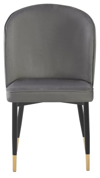 KONDELA Scaun de sufragerie, ţesătură Velvet gri/negru, UDAJA