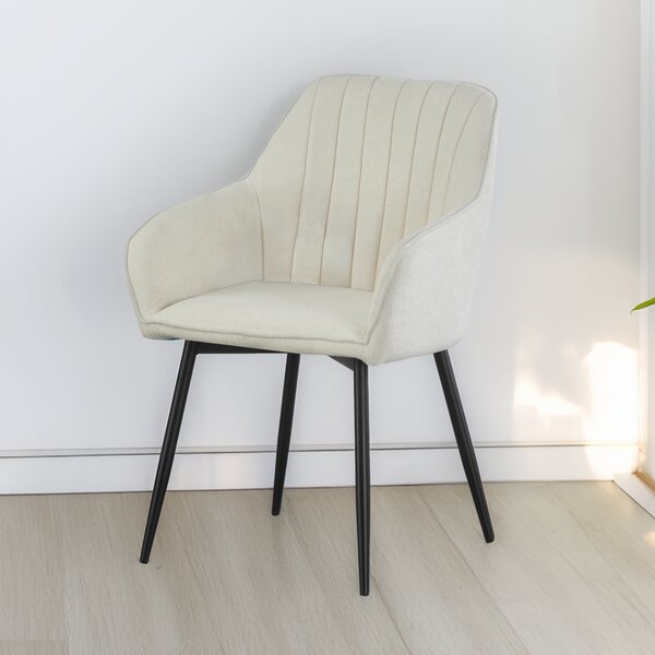 KONDELA Fotoliu de design, crem/negru, VAJRO
