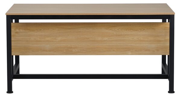 KONDELA Birou, stejar/negru, 120x80 cm, KILIS NEW