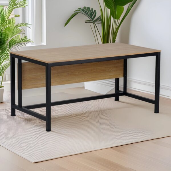 KONDELA Birou, stejar/negru, 120x80 cm, KILIS NEW
