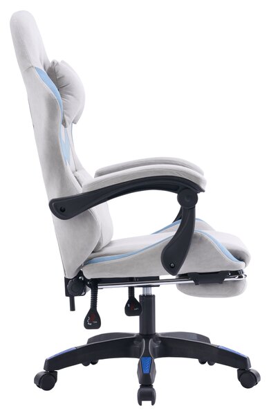 KONDELA Scaun de birou/gaming, gri/albastru, ZODIA