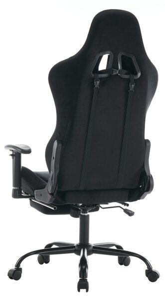 KONDELA Scaun de birou/gaming, negru, ţesătură Velvet, portanţă 150 kg, SALOP
