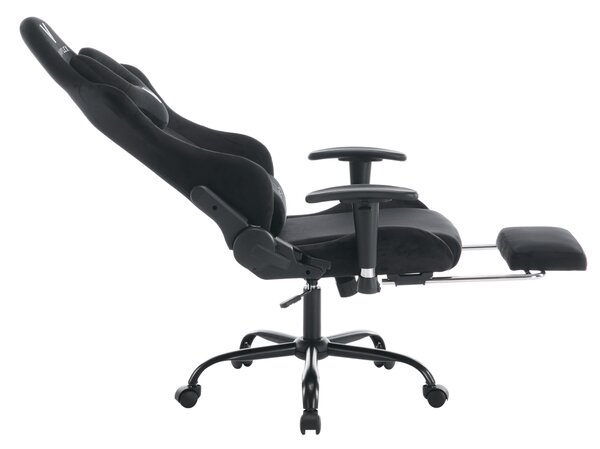KONDELA Scaun de birou/gaming, negru, ţesătură Velvet, portanţă 150 kg, SALOP