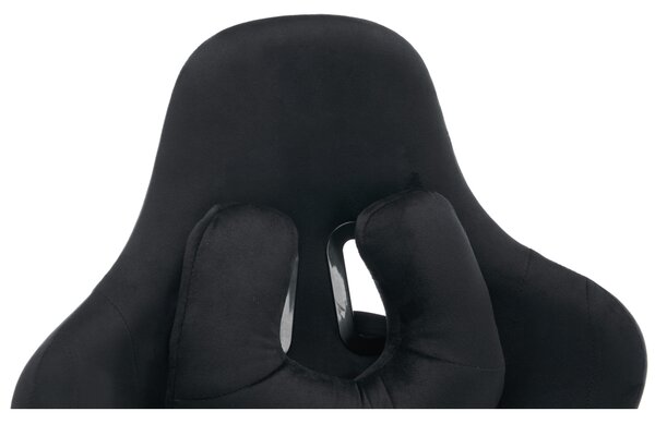 KONDELA Scaun de birou/gaming, negru, ţesătură Velvet, portanţă 150 kg, SALOP
