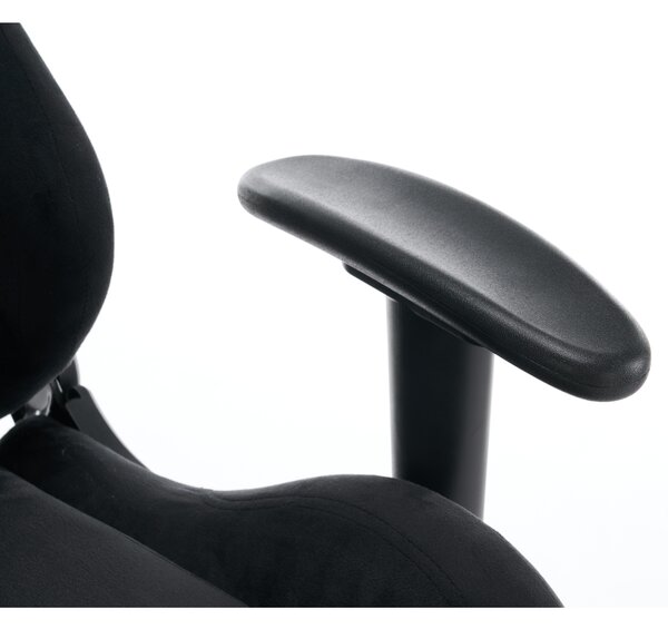 KONDELA Scaun de birou/gaming, negru, ţesătură Velvet, portanţă 150 kg, SALOP