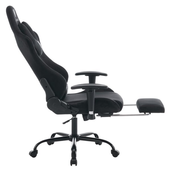 KONDELA Scaun de birou/gaming, negru, ţesătură Velvet, portanţă 150 kg, SALOP