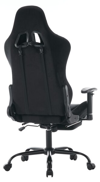 KONDELA Scaun de birou/gaming, negru, ţesătură Velvet, portanţă 150 kg, SALOP
