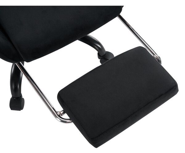 KONDELA Scaun de birou/gaming, negru, ţesătură Velvet, portanţă 150 kg, SALOP