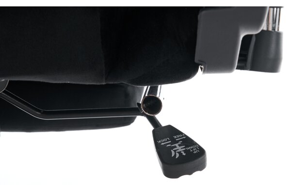 KONDELA Scaun de birou/gaming, negru, ţesătură Velvet, portanţă 150 kg, SALOP