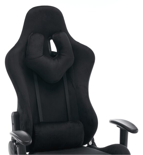 KONDELA Scaun de birou/gaming, negru, ţesătură Velvet, portanţă 150 kg, SALOP
