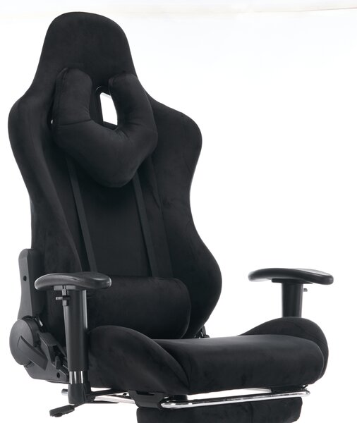 KONDELA Scaun de birou/gaming, negru, ţesătură Velvet, portanţă 150 kg, SALOP