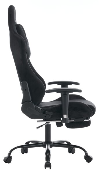 KONDELA Scaun de birou/gaming, negru, ţesătură Velvet, portanţă 150 kg, SALOP