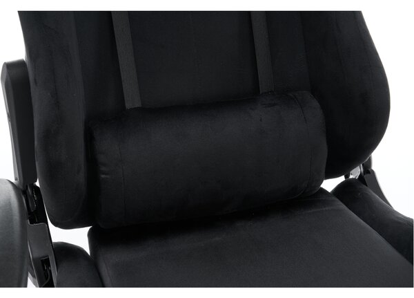KONDELA Scaun de birou/gaming, negru, ţesătură Velvet, portanţă 150 kg, SALOP