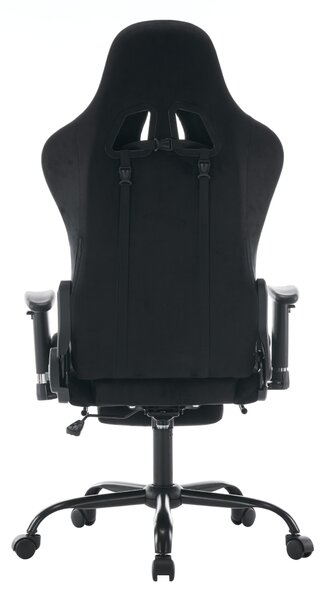 KONDELA Scaun de birou/gaming, negru, ţesătură Velvet, portanţă 150 kg, SALOP
